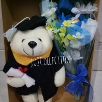 Jual Bouquet kecil Parcel bunga dan boneka teddy bear wisuda Murah