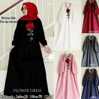 Fashion Hijab Modern Flower Dress Modis Terbaru Murah