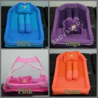 Jual Kasur Bayi Tenda Kelambu/Bantal Peyang/Guling Bayi Polkadots Murah