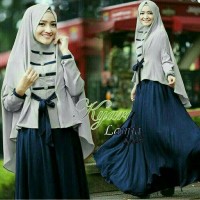 kyara gamis modern hijab simple busana muslim syari bahan wolfis murah