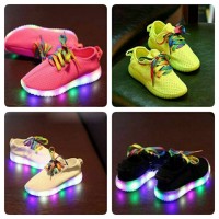 Jual Sz.26-30 Sepatu Anak Yeezy Lampu LED Murah