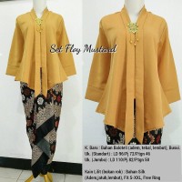 Jual TERBARU Setelan Kebaya Floy Kutu Baru Mustard NEW Murah
