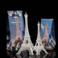 Jual Miniatur Menara Eiffel 18cm dengan Lampu LED Pajangan Hiasan Unik Murah
