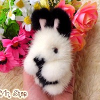 Jual Gantungan Kelinci Kopenhagen / Mink Fur Rabbit / Minkfur / Black Bunny Murah