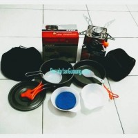 Jual Paket Hemat Kompor Portable dan nesting cooking set 2 person Murah