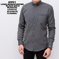 Jual KEMEJA PANJANG FLANEL FLANNEL PLANEL KOTAK HITAM COWOK PRIA Murah