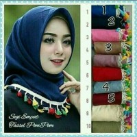 Jual hijab segiempat tassel terbaru Murah