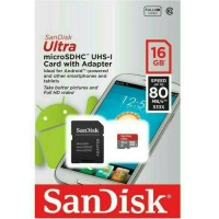 SANDISK MICRO SD 16GB CLASS 10 80MBPS MEMORY CARD ORIGINAL 100%