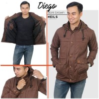 Jual Jaket Parka Cowok Diego - Brown -Windbreaker Murah