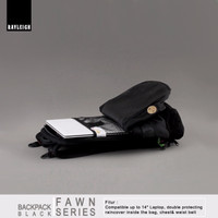 Jual Rayleigh Fawn Hitam Free Raincover Ransel Pria Tas Punggung Backpack Murah