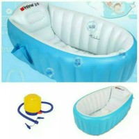 Jual Paket Intime Baby Bath Tub Blue + Pompa Bestway 5 inch/ Bak Mandi Bayi Murah