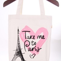Jual Tote Bag Tas Wanita Kanvas Tonga KNV001PS - Love Paris Murah