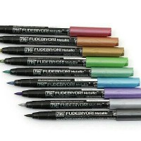 Jual kuretake zig fudebiyori metallic brush pen Murah