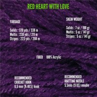 Jual RED HEART With Love (benang rajut) warna : SOLID, MULTI & STRIPE Murah