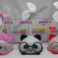 New Arrival Lampu Tidur + Kipas Angin Hello Kitty & Panda