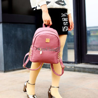 Jual Tas Ransel Backpack Wanita Cute Studded Vintage Pink Import DSB10059 Murah
