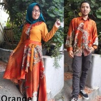 Jual Baju couple batik sarimbit gamis pakaian pesta pasangan SRG Kresna 1 Murah