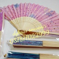 Jual souvenir pernikahan / seminar kipas jepang + plastik Murah