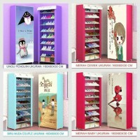 Jual Rak Sepatu Kain 10 Susun 9 Rangka Ak10. Murah
