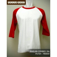 Kaos Polos Raglan - Ukuran M