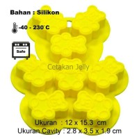 Jual Cetakan Coklat / Puding Silikon Es Mini Bear 8 Cav Berkualitas Murah