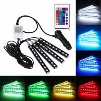 Jual 4 Pcs DRL LED Kolong / Lampu Dekorasi Dashboard 16 Warna + Remote Murah