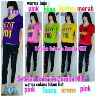 Jual Stelan zumba / Baju senam / Leging senam / Setelan Sabrina Zumba MILY Murah