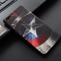 Jual iPhone 7 / 7 Plus Unique 3D TPU Soft Case Captain America Superhero HP Murah