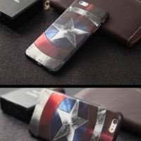 Jual iPhone 6 Plus Unique 3D TPU Soft Case Captain America Superhero Murah