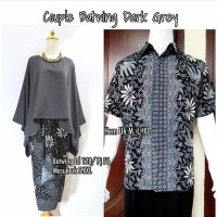 Jual KEBAYA BATWING COUPLE DARK GREY Murah