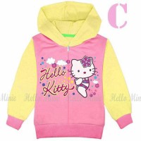 Jual jaket anak perempuan / jaket kaos hoodie hm26c hello kitty Murah