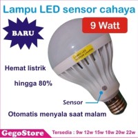 Jual Lampu otomatis LED 9W sensor cahaya siang malam Murah