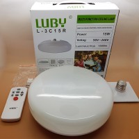 lampu darurat emergency Luby Ceiling Lamp Led 15w with remote dimmer (