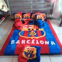 Jual Fullset Karpet Karakter Bulu Rasfur Motif Barcelona Murah