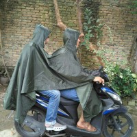 jas hujan army - jas hujan ponco 2 kepala - mantel hujan tni