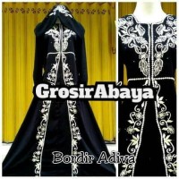 Jual gamis busana muslim abaya bordir adiva Murah