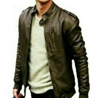 Jual jaket pria semi kulit/jaket motor/jaket harian Murah