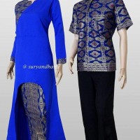 Jual Couple batik sarimbit gamis baju pasangan SRG 585 Murah