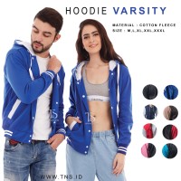 Jual Hoodie Varsity Polos M,L,XL (Katun fleece) Murah