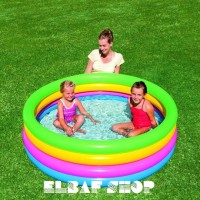 Jual GROSIR Kolam Renang Anak Motif Pelangi 4 Cincin Ukuran Besar Murah