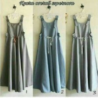 Jual Baju Atasan Wanita Kemeja Blouse Rok Overall Kyara Vest Maxi Dress Murah