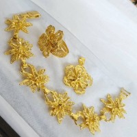 Set Kendari Lapis Emas Gelang Cincin Liontin