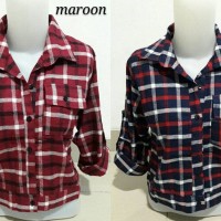 Jual kemeja flanel crop 001 Murah