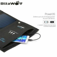 Jual BlitzWolf 15W Solar Power Bank Portable Dual USB Charger Solar Panel Murah