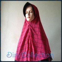 Jual Jilbab instan kerudung bergo sifon motif kotak tribal pet Murah