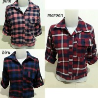 Jual kemeja flanel crop 002 Murah