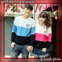 BAJU / SWEATER / JAKET COUPLE KNOCK PLEASE HARGA SEPASANG MODEL BARU
