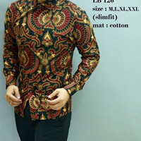 Jual Kemeja Slimfit Pria Motif Batik Lengan Pendek Keren New Arrival Murah