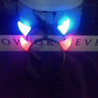 Jual bando devil tanduk kostum pesta Halloween Devil Horn LED pesta natal Murah