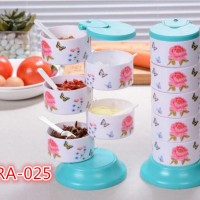 Jual promo peralatan dapur Tempat Bumbu RA025 5 in 1 Set terdiri dari 5 Murah